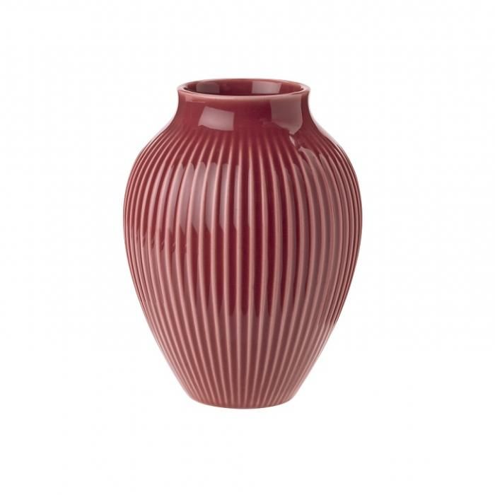Knabstrup Keramik Vase 12.5cm, bordeaux