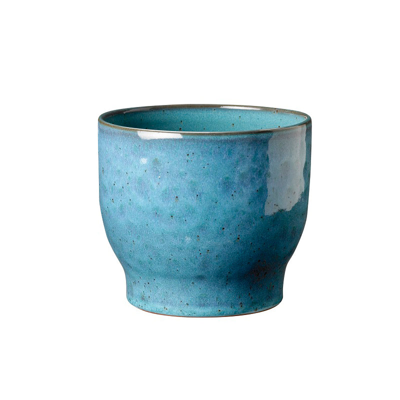 Knabstrup Keramik Urtepotte stor, støvet blå