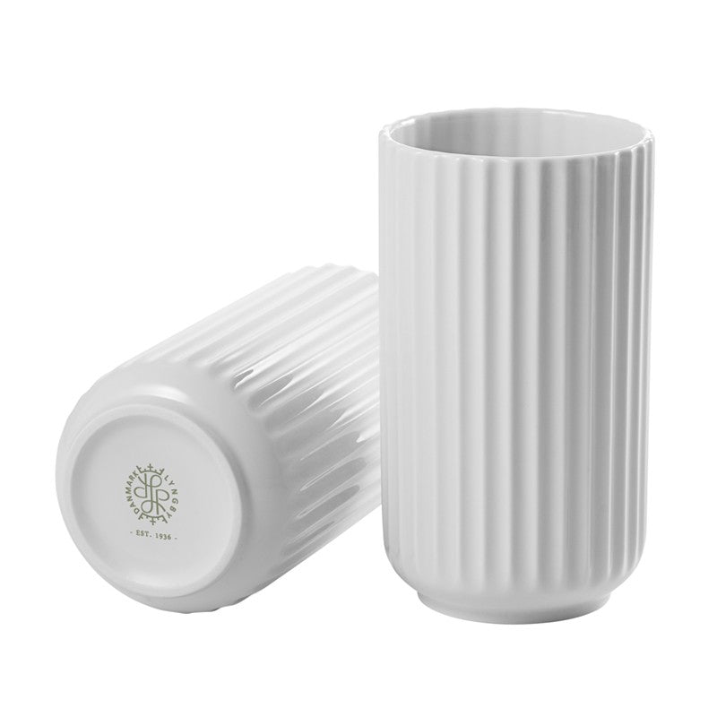 Lyngby Porcelæn vase 15 cm hvid. Porcelænsfabrikken Danmark