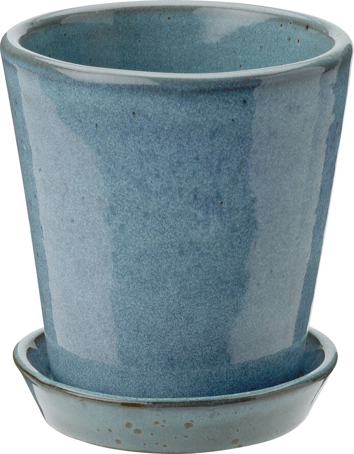 Knabstrup Keramik Urtepotte 10.5 cm, støvet blå