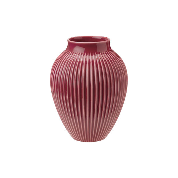 Knabstrup Keramik Vase 20cm, bordeaux