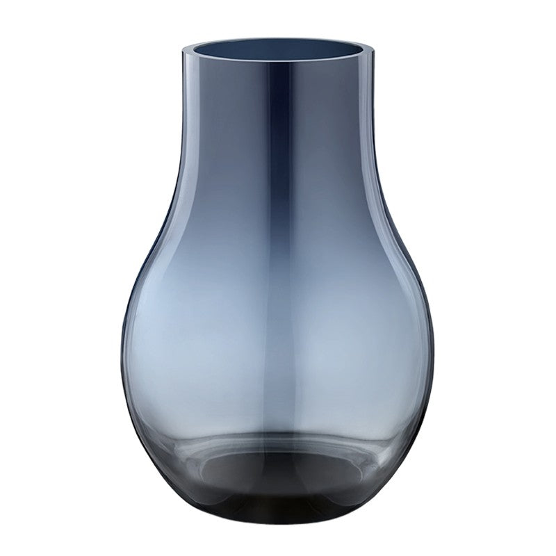 Georg Jensen Cafu vase i glas - mørk blå - Ø14,8 cm