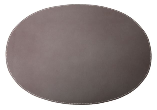 Ørskov Dækkeserviet Oval - læder grå