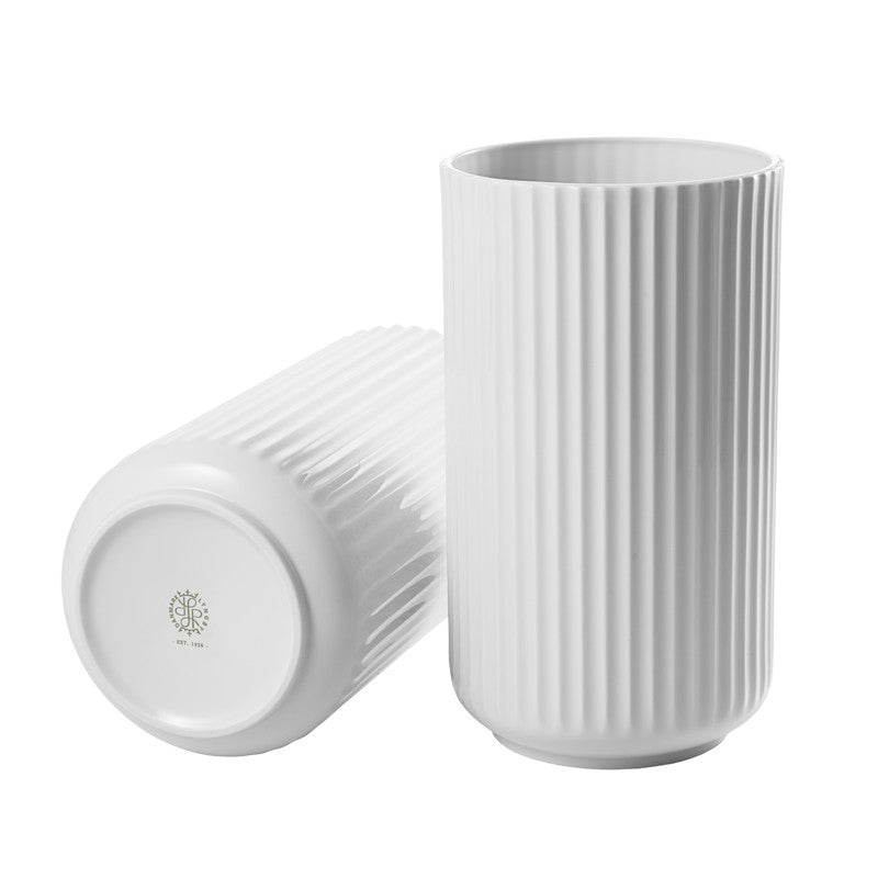 Lyngby Porcelæn vase 25 cm hvid. Porcelænsfabrikken Danmark