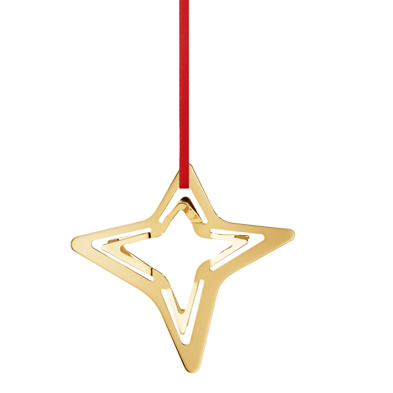 Georg Jensen 2021 ornament firetakket stjerne forgyldt