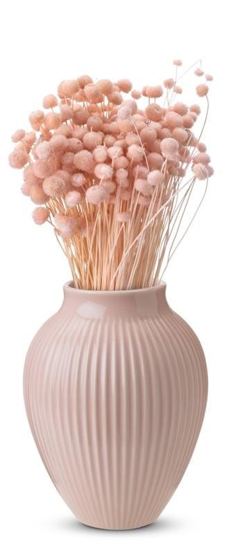 Knabstrup vase riller, 20 cm Rosa