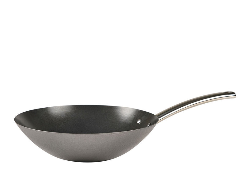 Funktion wok 30,5 cm sort carbonstål