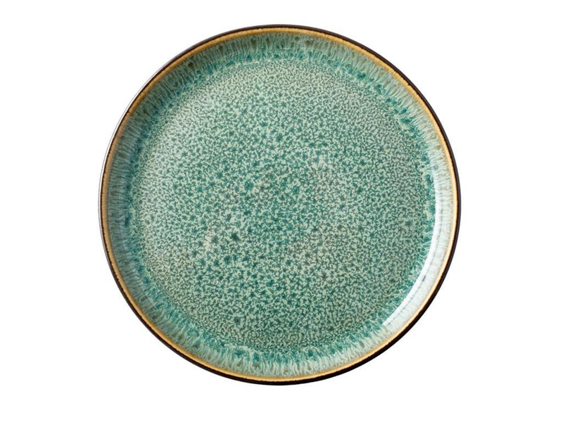 Bitz Gastro tallerken - sort/grøn - 17 cm