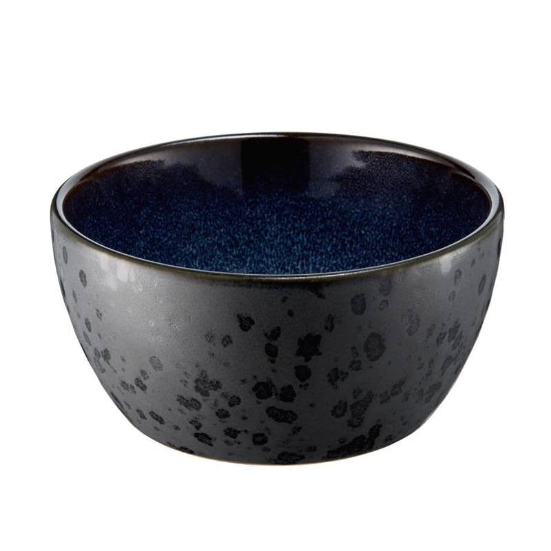 Bitz skål i stentøj - sort/mørkeblå - 12 cm