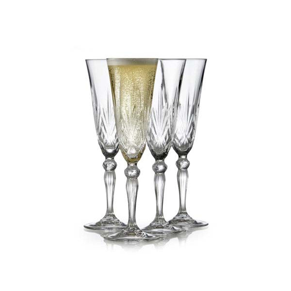 Lyngby Glas Melodia Champagneglas 4 stk. 16cl.