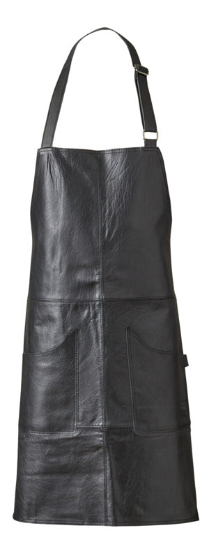 Læderforklæde sort 65x80 cm