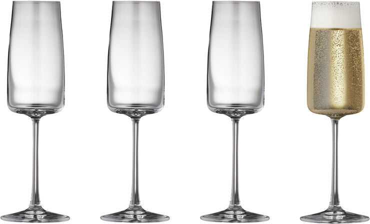 Lyngby Glas Zero Champagneglas 4 stk 30 cl
