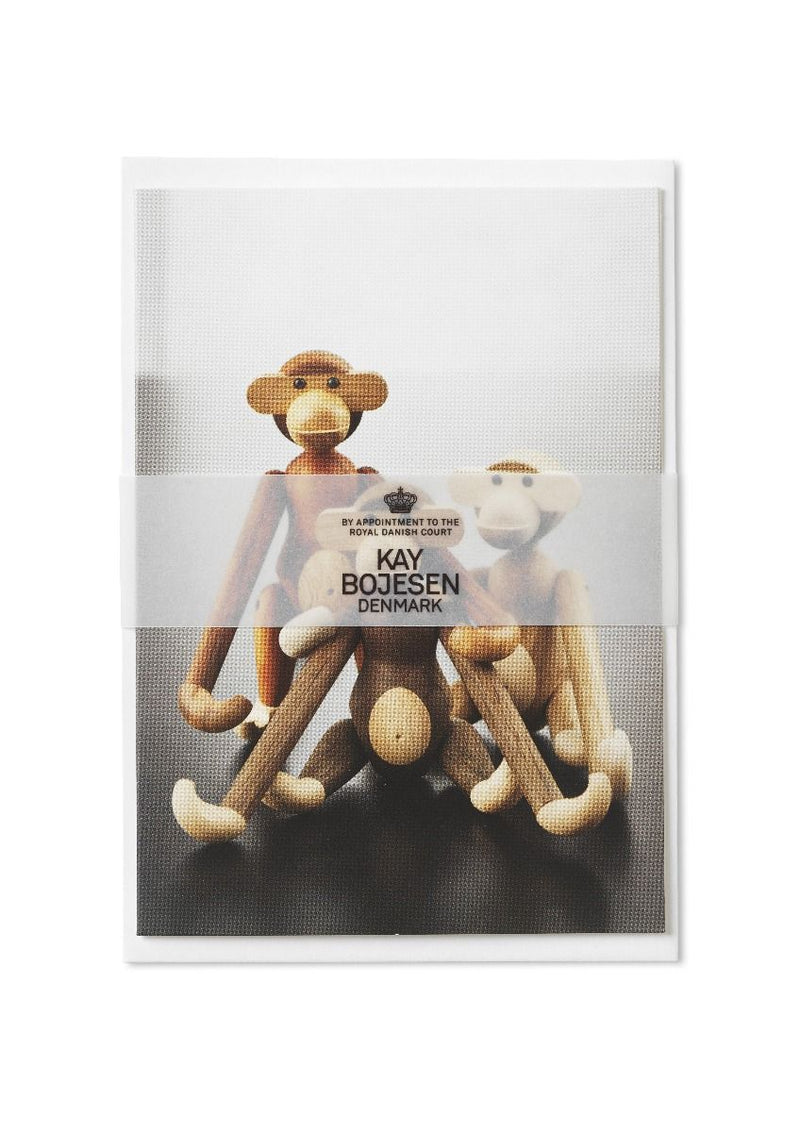 Kay Bojesen A6 Kort, med 3 forskellige aber