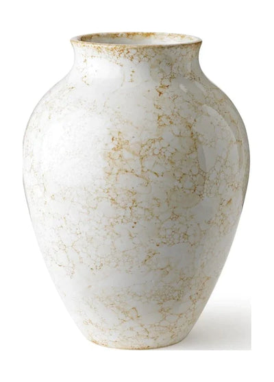Vase Natura H 27 cm, Hvid/Brun