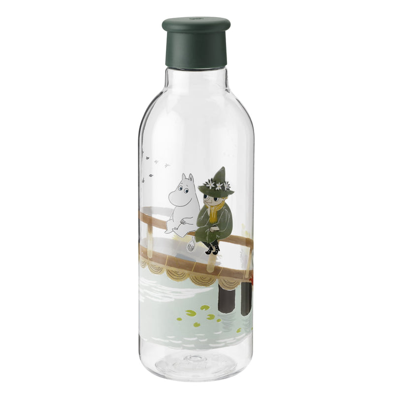 Stelton RIG-TIG, Drink-IT Vandflaske, Moomin mørkegrøn